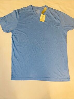 J. Crew Light Blue V-Neck Short Sleeve Tee